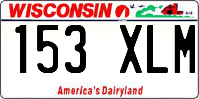 WI license plate 153XLM
