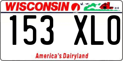 WI license plate 153XLO