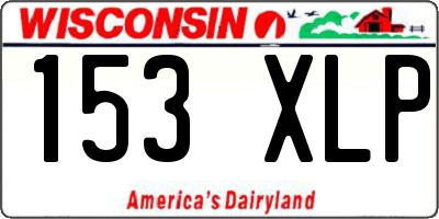 WI license plate 153XLP