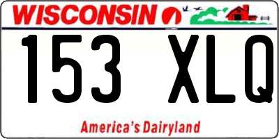 WI license plate 153XLQ