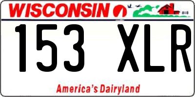 WI license plate 153XLR