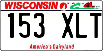 WI license plate 153XLT