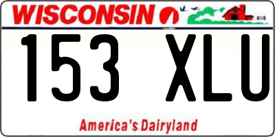 WI license plate 153XLU