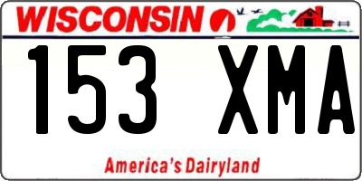 WI license plate 153XMA