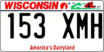 WI license plate 153XMH