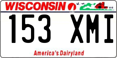 WI license plate 153XMI
