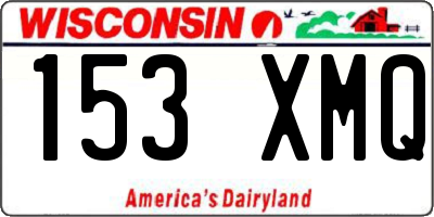 WI license plate 153XMQ