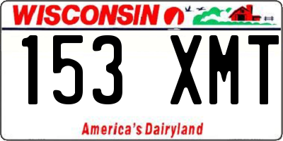 WI license plate 153XMT
