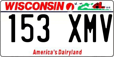 WI license plate 153XMV