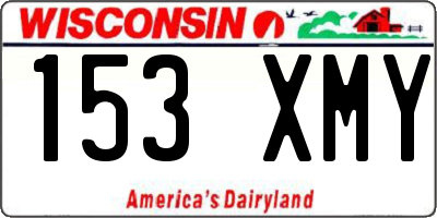 WI license plate 153XMY