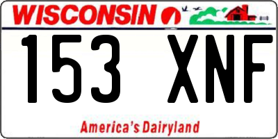 WI license plate 153XNF