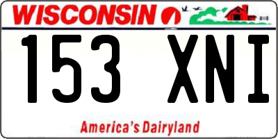 WI license plate 153XNI