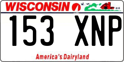 WI license plate 153XNP