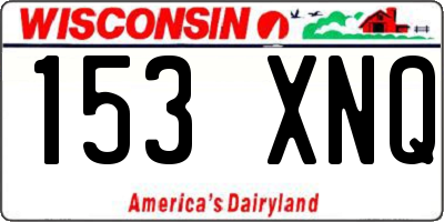 WI license plate 153XNQ