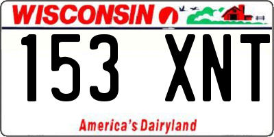 WI license plate 153XNT