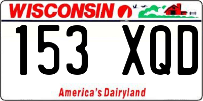 WI license plate 153XQD