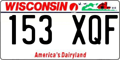 WI license plate 153XQF