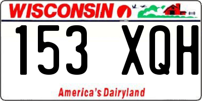 WI license plate 153XQH