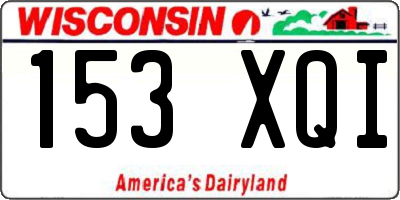 WI license plate 153XQI