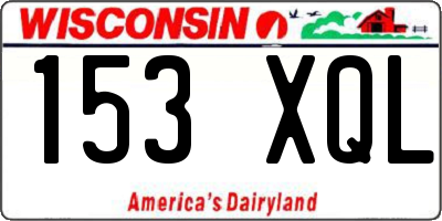 WI license plate 153XQL