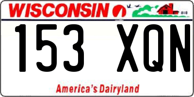 WI license plate 153XQN