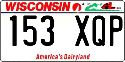 WI license plate 153XQP