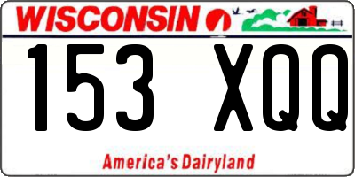 WI license plate 153XQQ