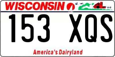 WI license plate 153XQS