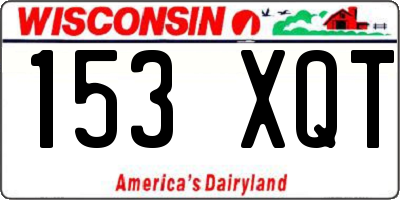 WI license plate 153XQT