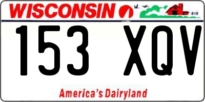 WI license plate 153XQV
