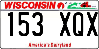 WI license plate 153XQX