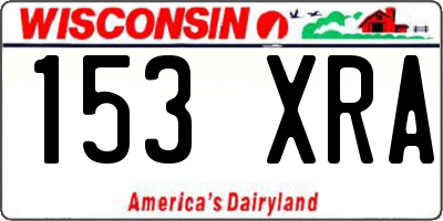 WI license plate 153XRA