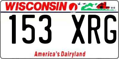 WI license plate 153XRG