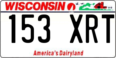WI license plate 153XRT