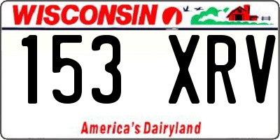 WI license plate 153XRV