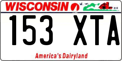 WI license plate 153XTA