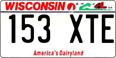 WI license plate 153XTE