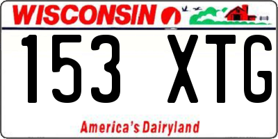 WI license plate 153XTG