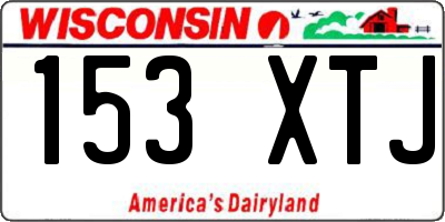 WI license plate 153XTJ