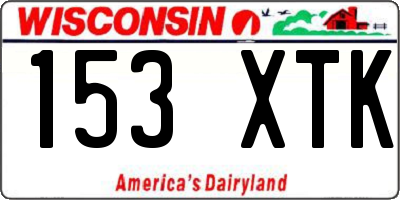 WI license plate 153XTK