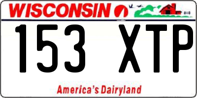 WI license plate 153XTP