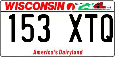 WI license plate 153XTQ