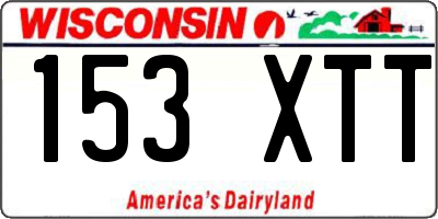 WI license plate 153XTT