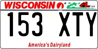 WI license plate 153XTY