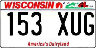 WI license plate 153XUG