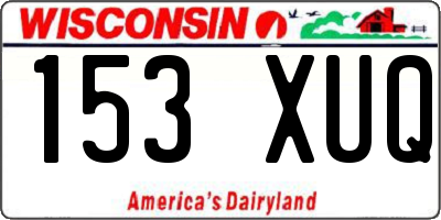 WI license plate 153XUQ