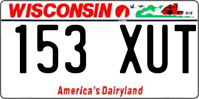 WI license plate 153XUT