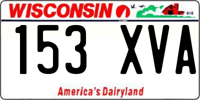 WI license plate 153XVA