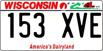 WI license plate 153XVE