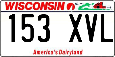 WI license plate 153XVL